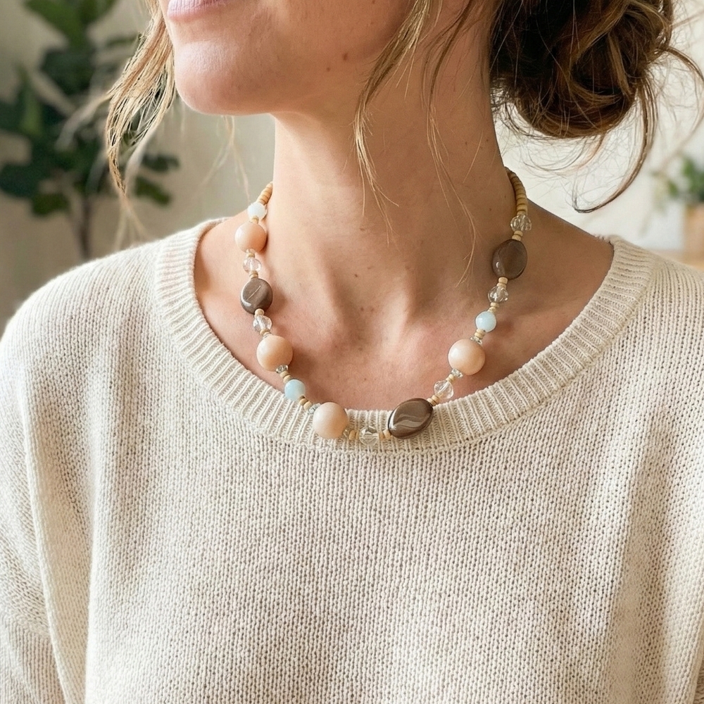 Single-strand boho necklace